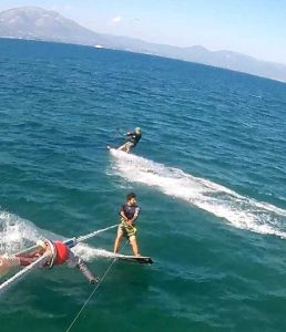 Kitesurf Session @ Oropos, Athens Greece - Unhooked Backroll , Frontroll Kiteloop and so on...