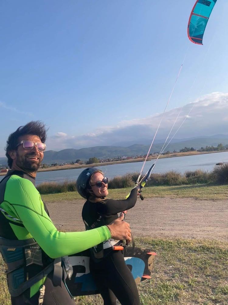 kitesurf lessons - ride with kitemonkey in Athens Oropos Greece