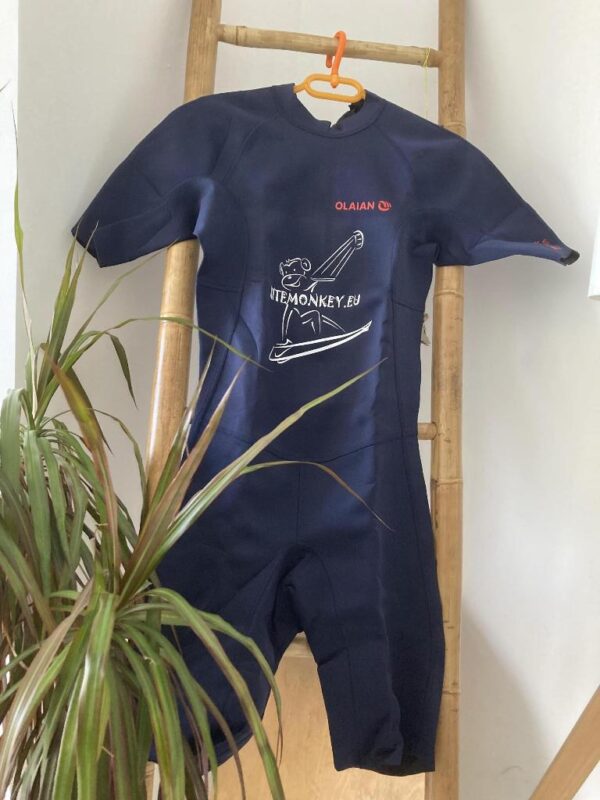 kitesurf kitemonkey 1.5mm shortie wetsuit dark blue front