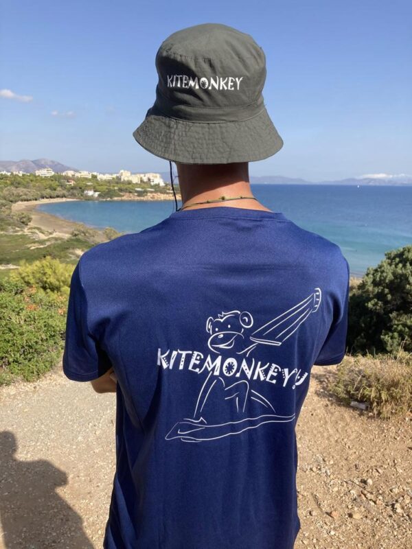 kitesurf kitemonkey quick dry lycra rashvest blue tshirt shortsleeve