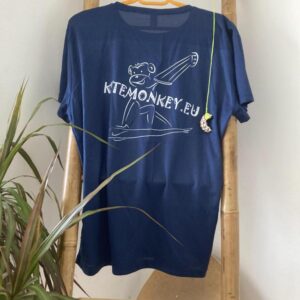 kitesurf kitemonkey quick dry lycra rashvest blue tshirt shortsleeve