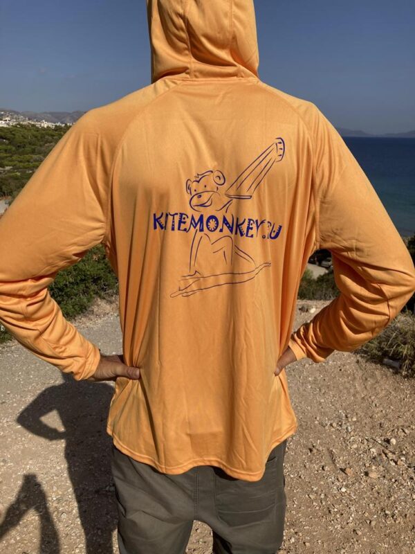 kitesurf kitemonkey uv protection lycra rashvest orange longsleeve