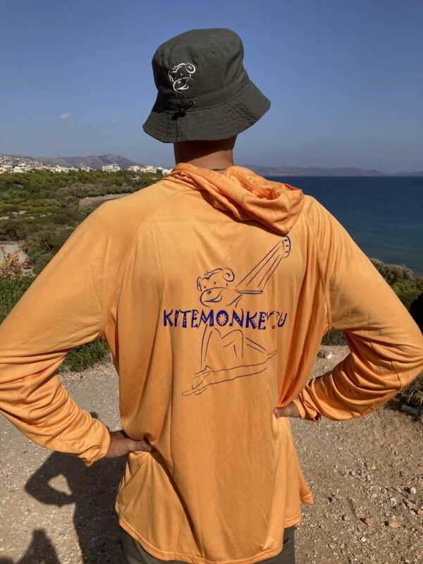 kitesurf kitemonkey uv protection lycra rashvest orange longsleeve