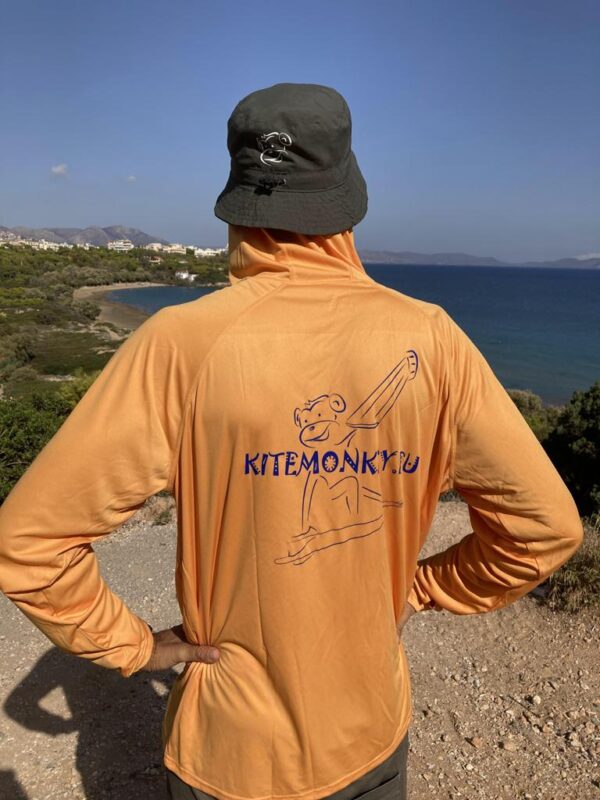 kitesurf kitemonkey uv protection lycra rashvest orange longsleeve