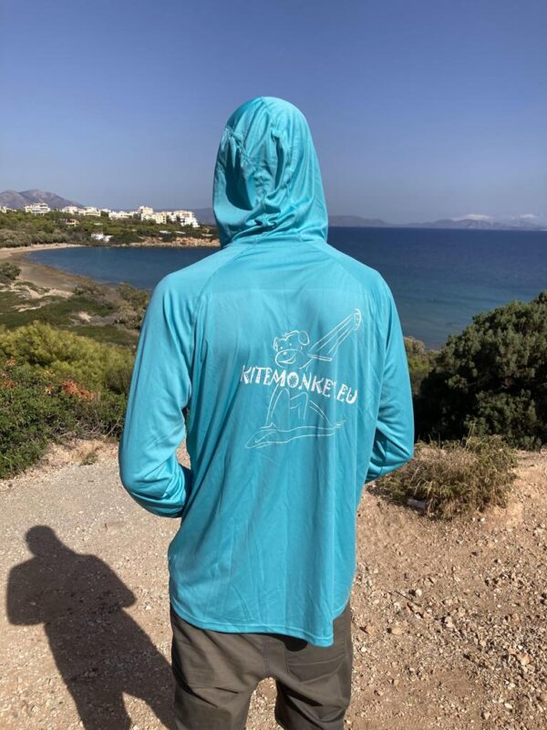 kitesurf kitemonkey uv protection lycra rashvest turquoise longsleeve