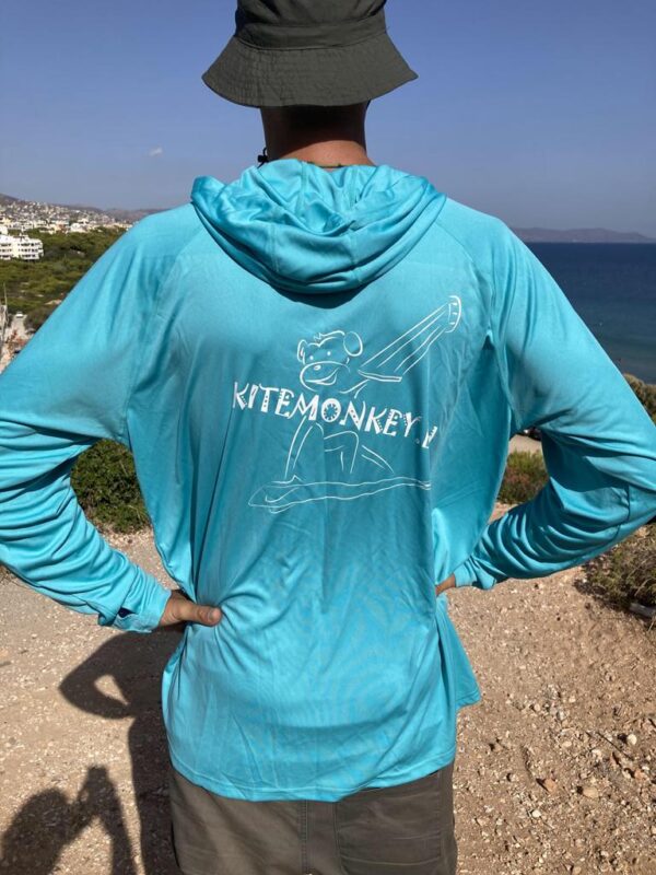 kitesurf kitemonkey uv protection lycra rashvest turquoise longsleeve