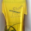kitesurf kitemonkey quick dry lycra rashvest shortsleeve yellow tshirt